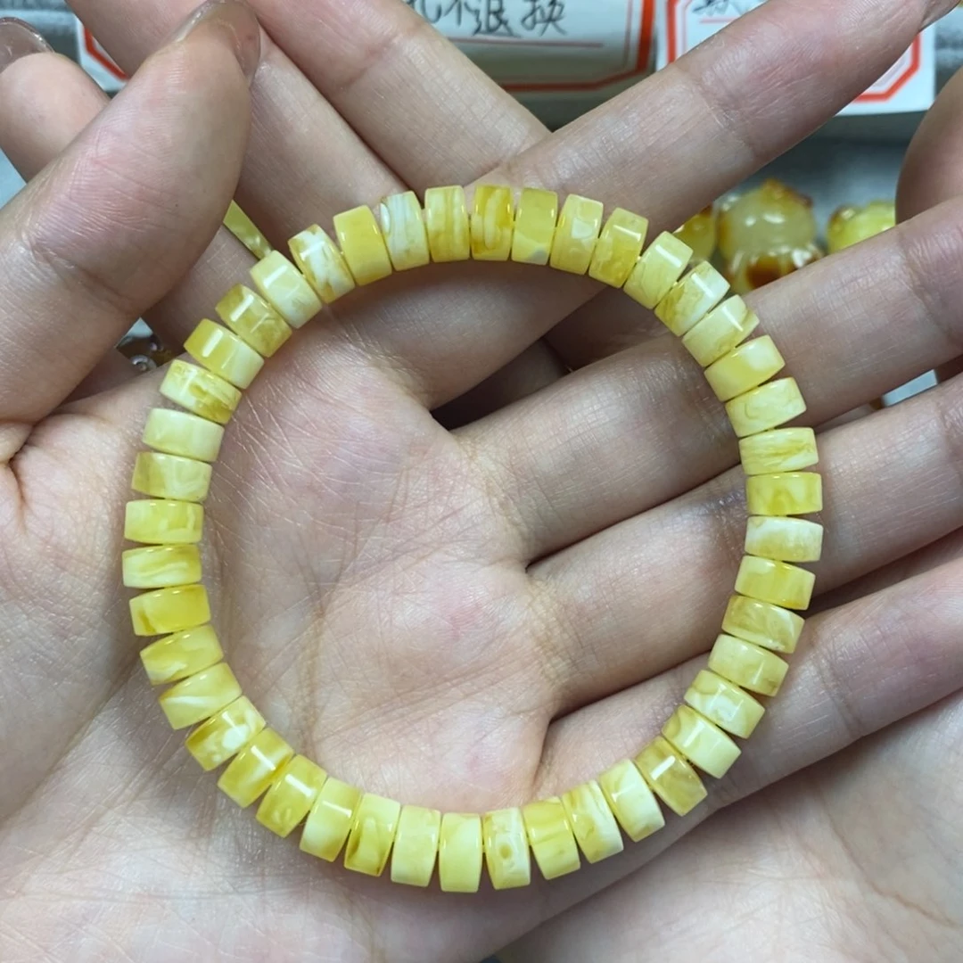 未镶嵌颈饰蜜蜡精工药片手串