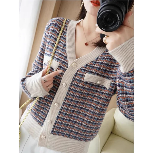 【米杏小香风开衫】针织衫宽松显瘦休闲时尚百搭秋冬