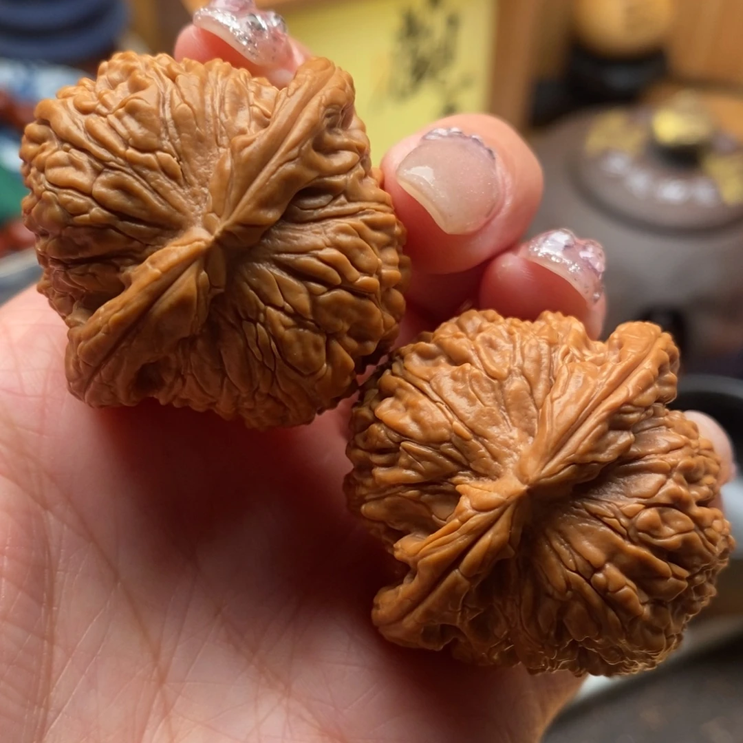 把件文玩核桃40尺寸全品白狮子