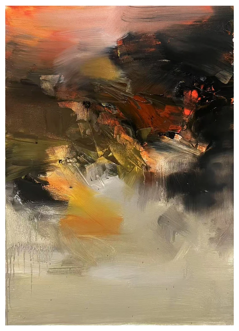 映山60X90布面油画