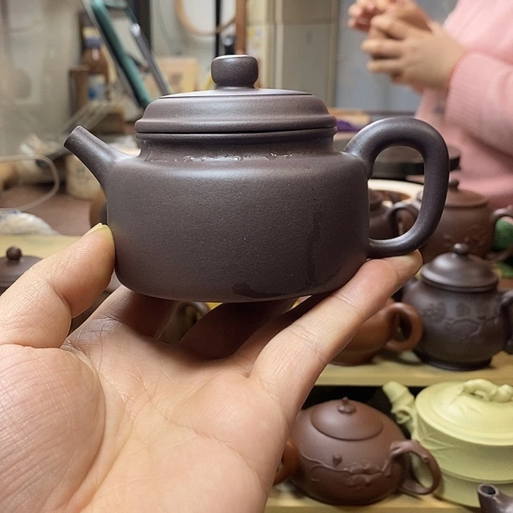 紫砂茶壶德钟壶 半手工制作