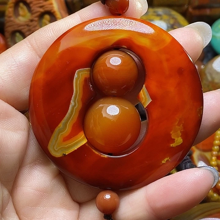 沉***金玛瑙/玉髓未镶嵌颈饰