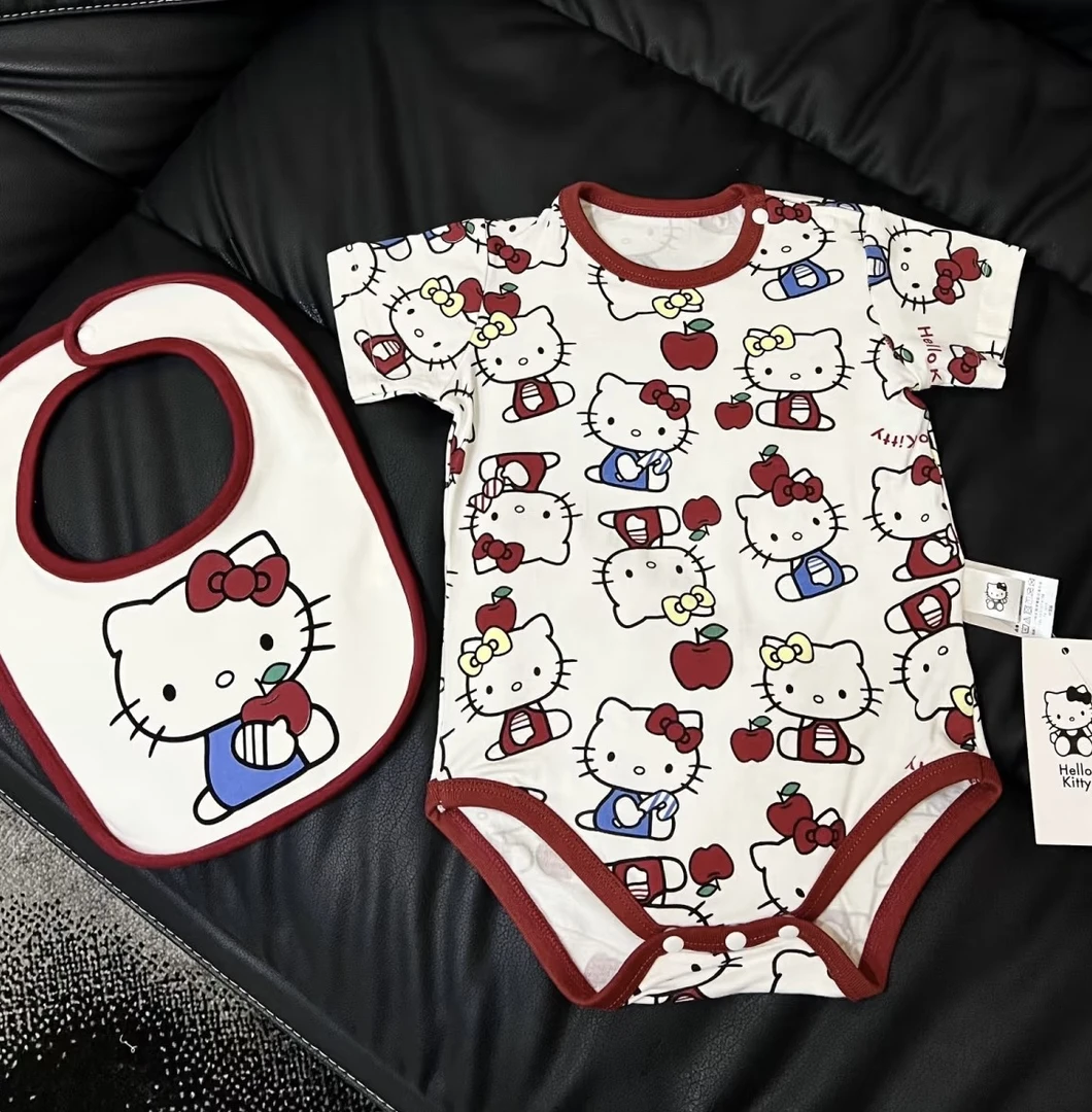 超可爱的KT婴儿宝宝包屁衣&短爬服