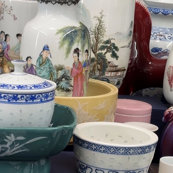 杯今*水景德镇陶瓷花瓶