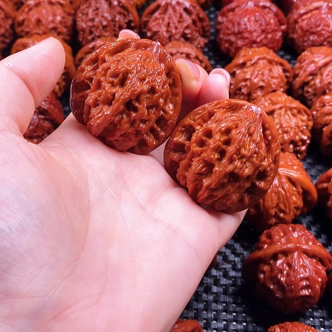 把件文玩核桃麦穗虎