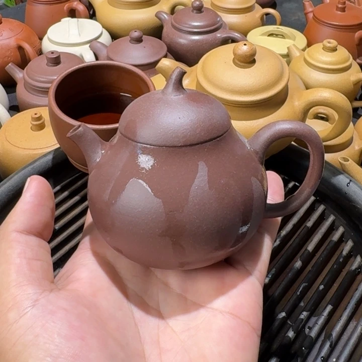 茶壶紫砂底槽清茄瓜180cc