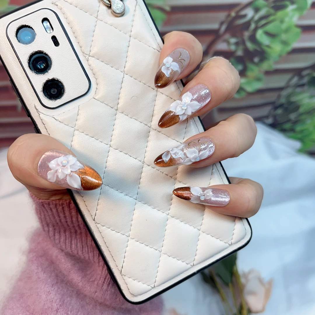 【LS122】 薯你靓 品牌 原创设计 纯手工雕花穿戴甲可爱