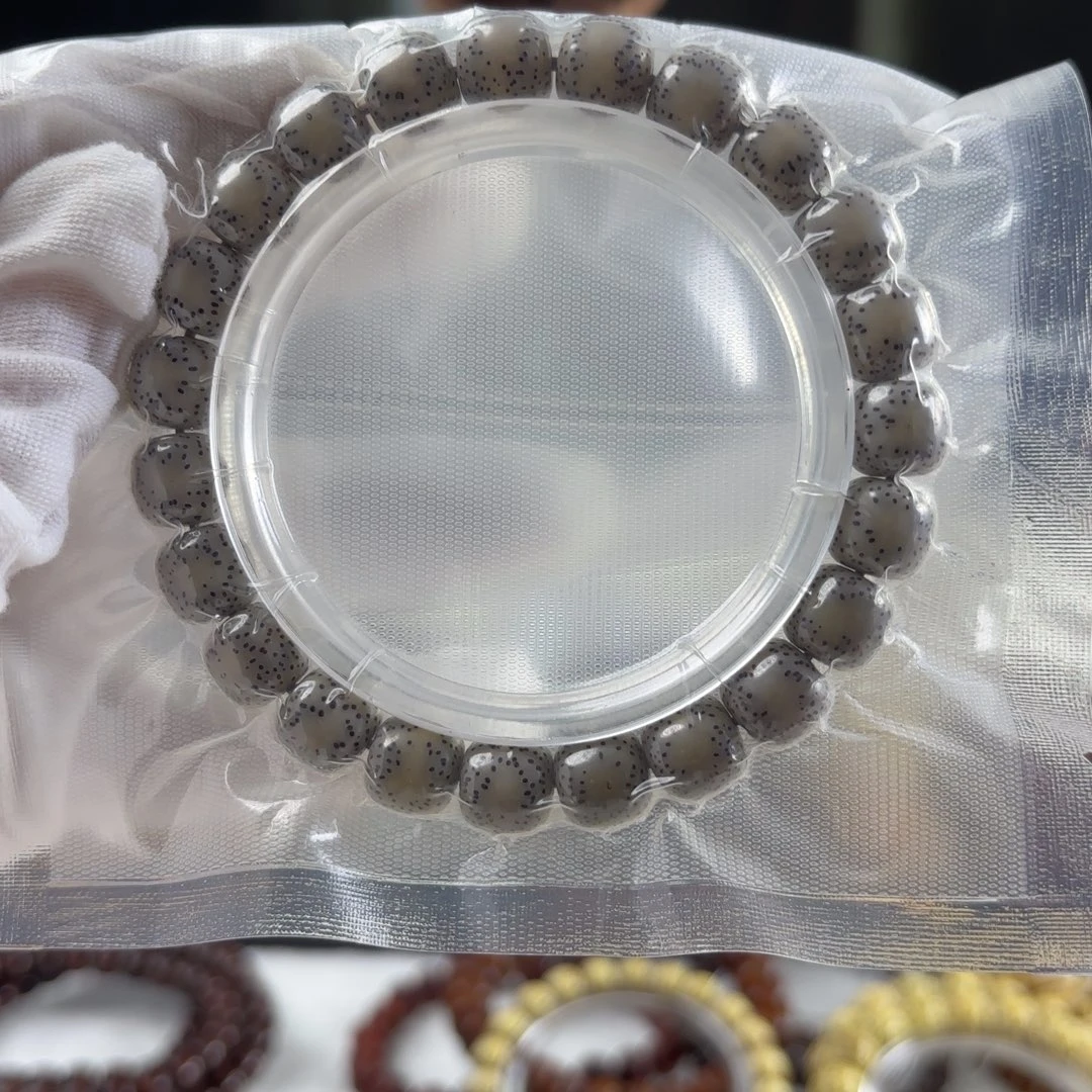 手串星月菩提双留白黑冰一