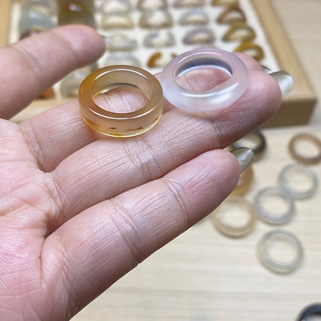 玛瑙/玉髓未镶嵌戒指A10港10不退换