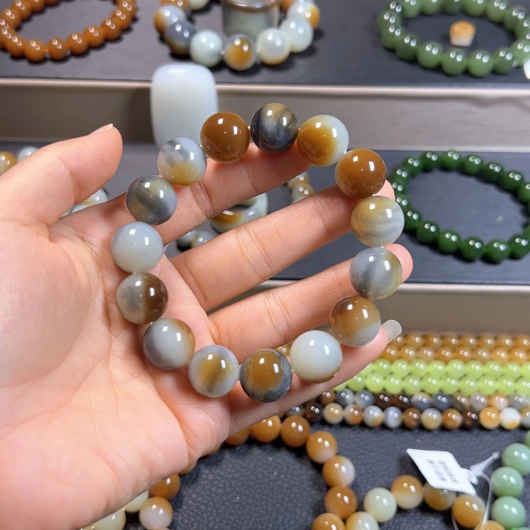 和田玉手链未镶嵌左****c