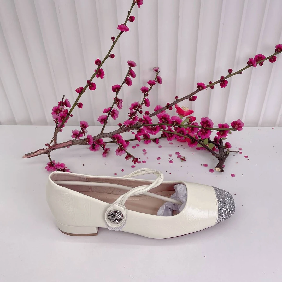 2025春季新款玛丽珍鞋女复古小皮鞋高级感粗跟高跟女鞋25C1001