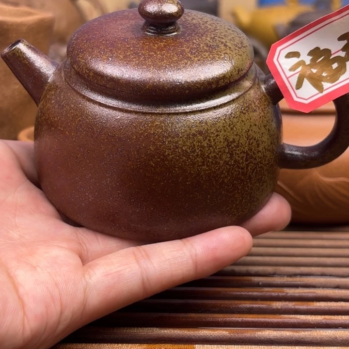 茶壶紫砂青段柴烧原矿茶壶150c