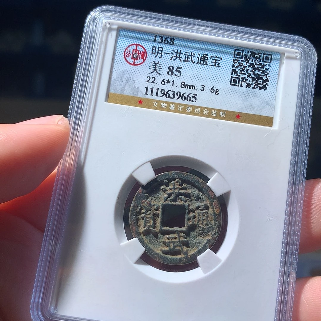金属QY。洪武通宝85分9665