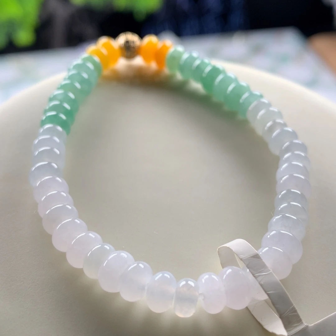 翡翠未镶嵌手链卡6+