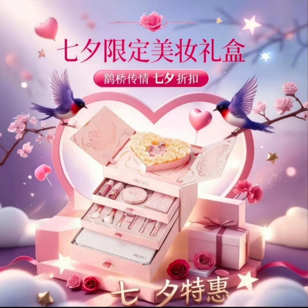 【七夕限定】兰ˡ蔲彩妆化妆品套装礼盒情人节送女友老婆纪念日礼物