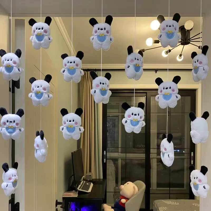 创意卡通围兜小狗门帘挂饰儿童房间毛绒玩偶幼儿园氛围装饰免打孔