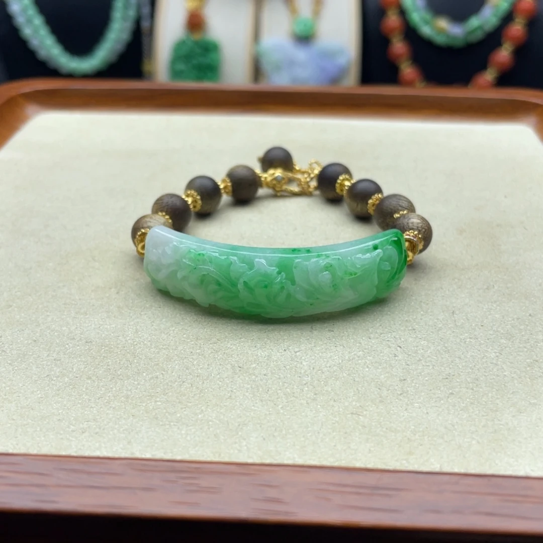 翡翠未镶嵌手链翡翠手牌