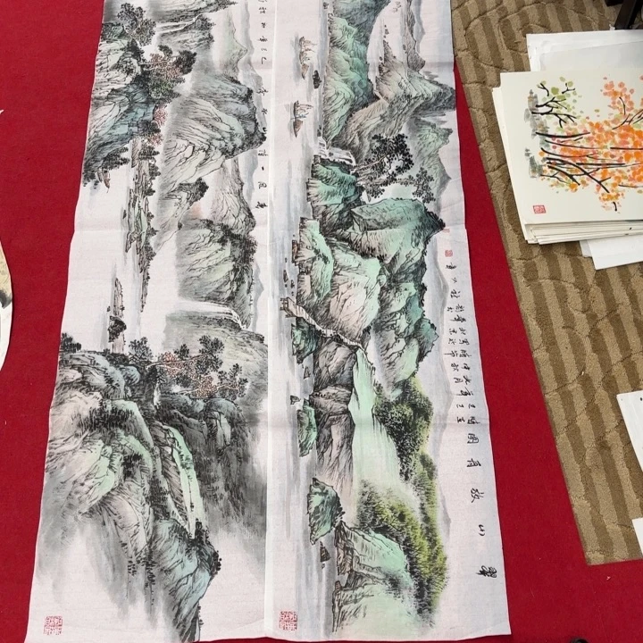 蘭***翔国画花鸟等图案为一体