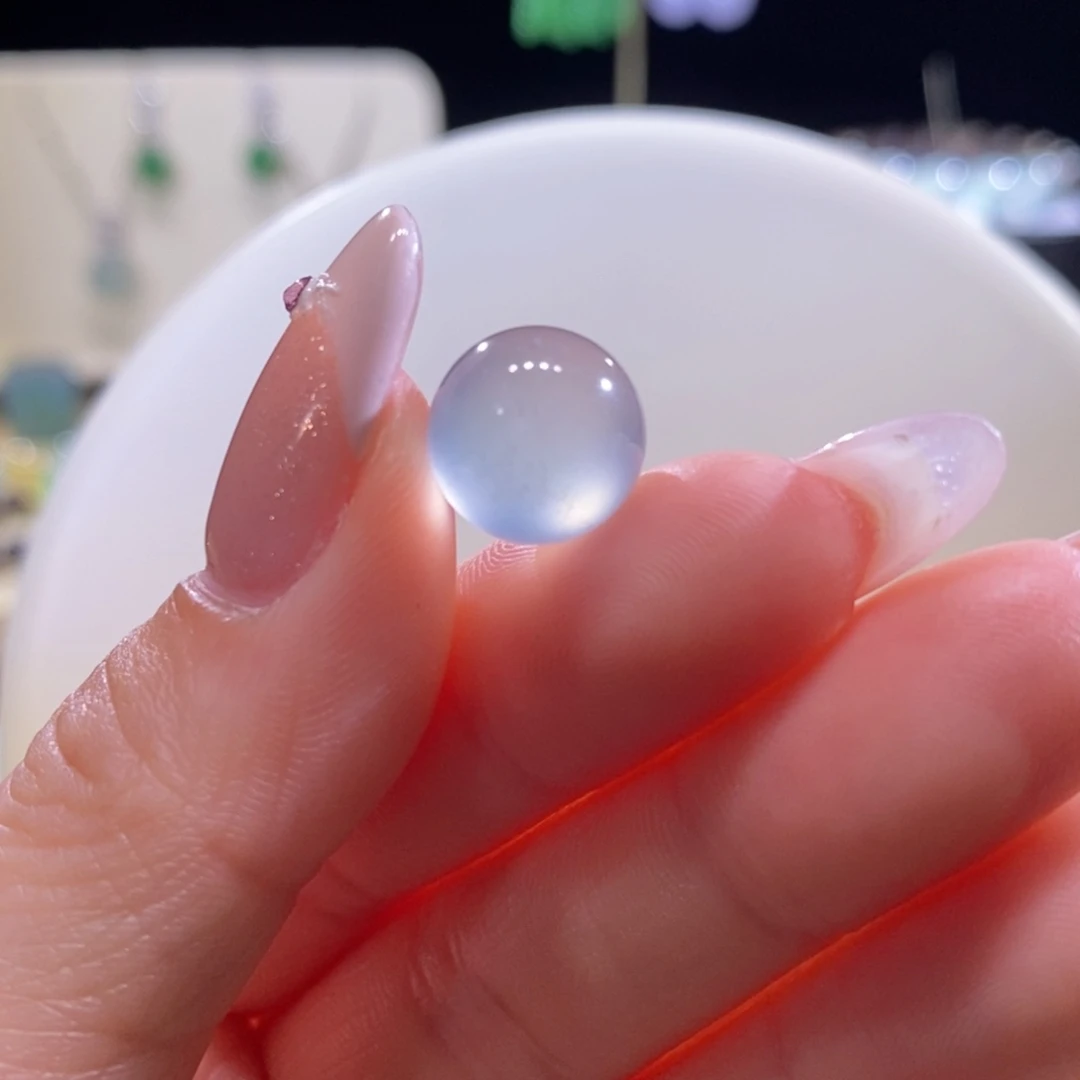 翡翠未镶嵌颈饰翡翠蓝钢珠