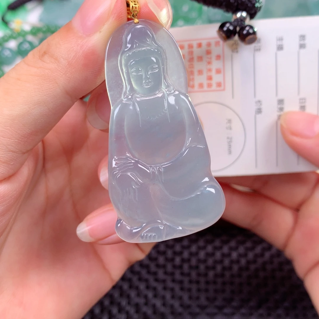 颈饰18K金镶嵌翡翠翡翠