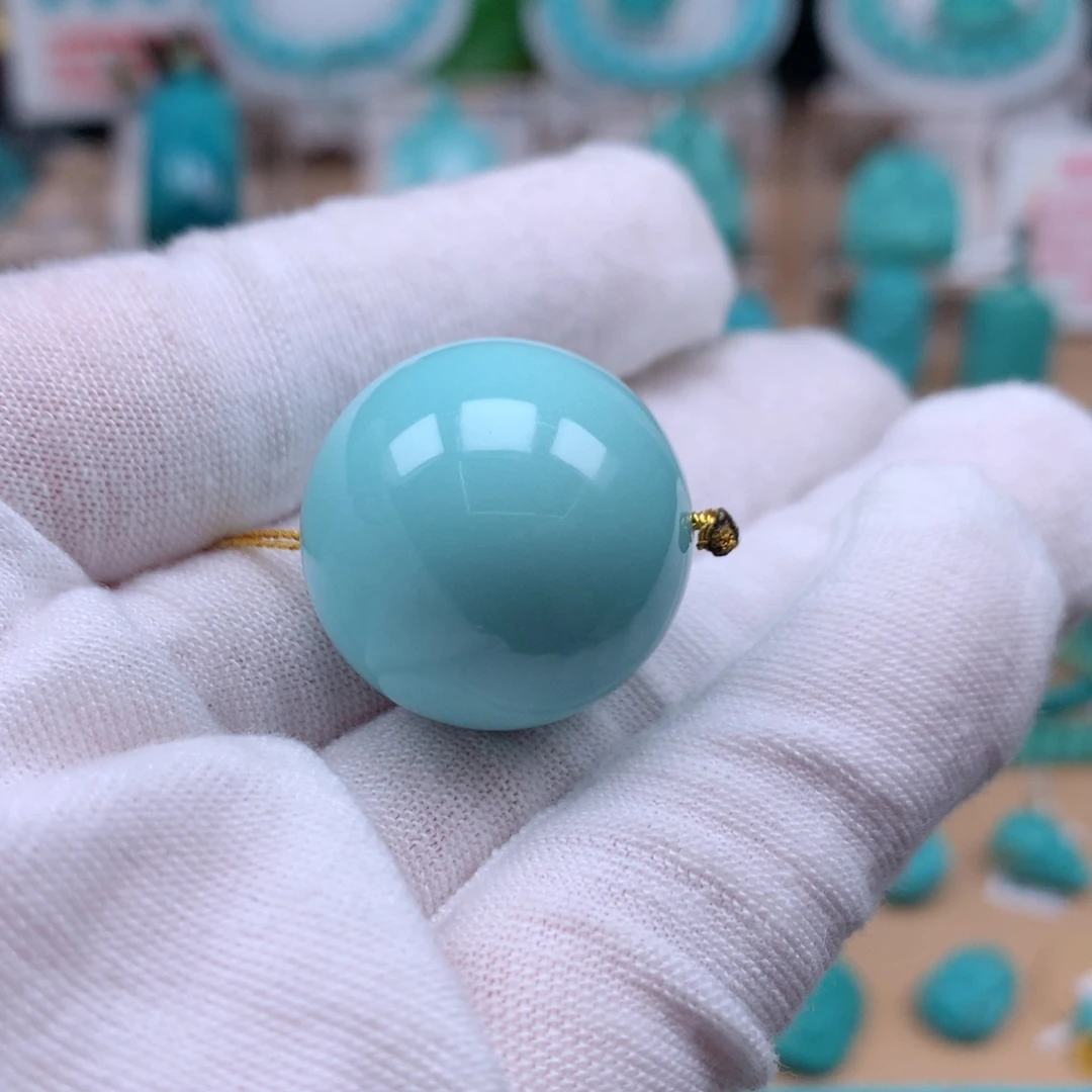 绿松石未镶嵌珠宝奇石23.8mm