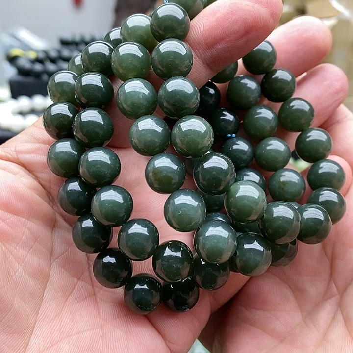 【闪购商品】未镶嵌手链和田玉12且末蓝拍一发一漂糖