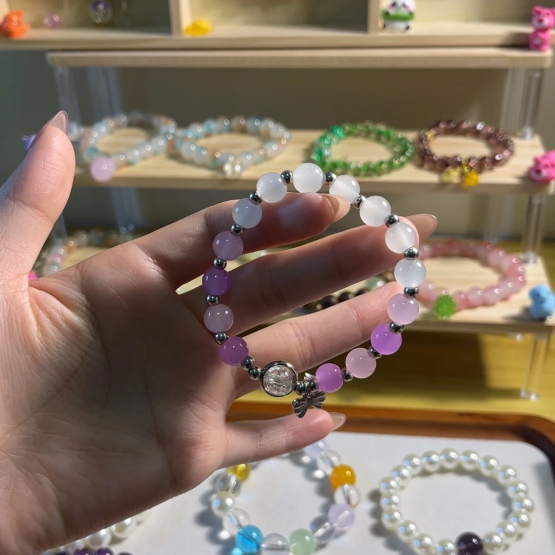 粉白色手串直播放漏价格