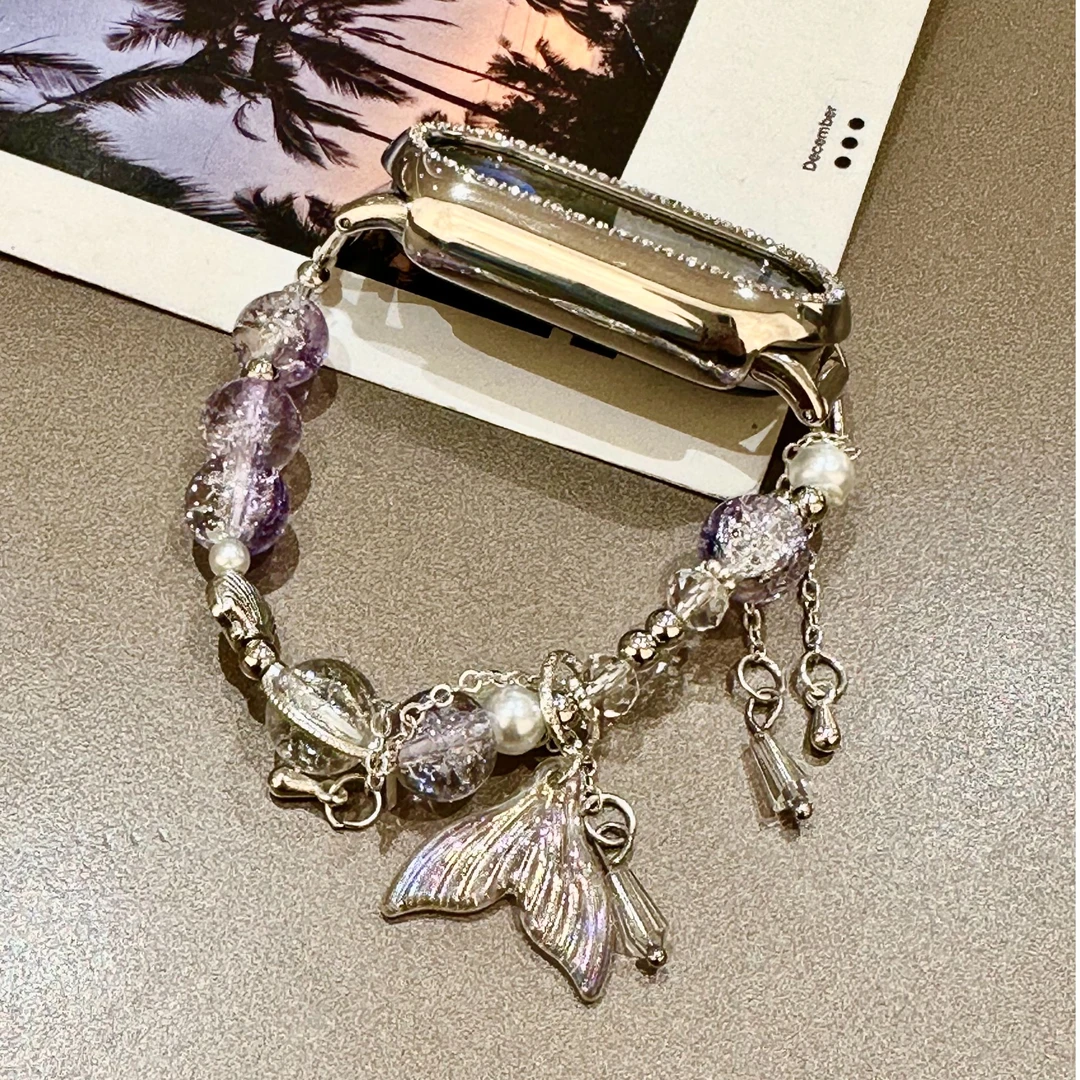 瑞馨宜梦幻美人鱼适用于小米手环9/8表带9ro腕带创意轻奢8Pro女7