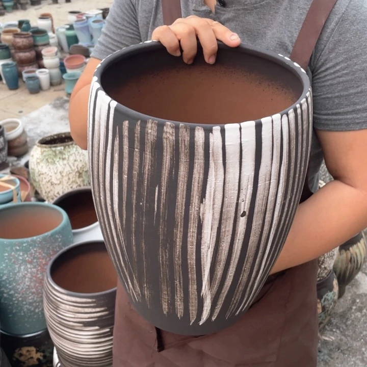 紫砂花盆口22高33正品正品