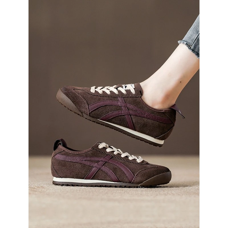 【CBMT官方正品】真皮覆古低跟运动和休闲道德训练女鞋2025新的女