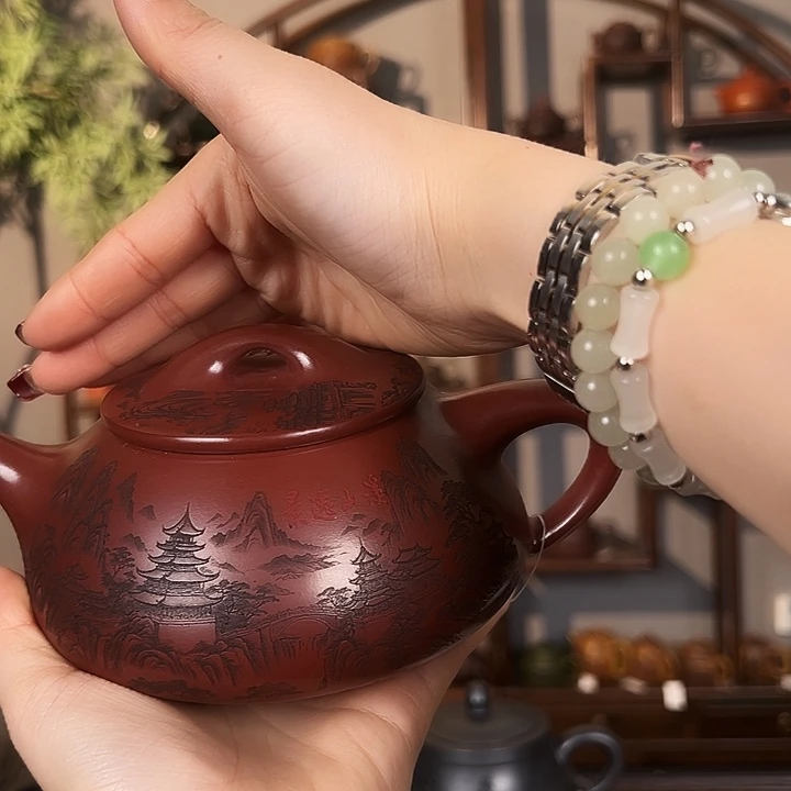 紫砂茶壶宜兴紫荆酒