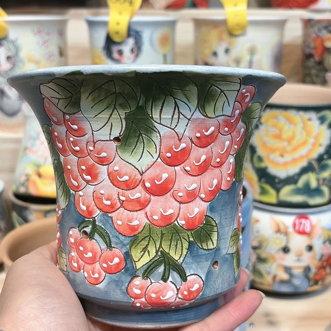 紫砂花盆手工花盆默认微瑕14/12