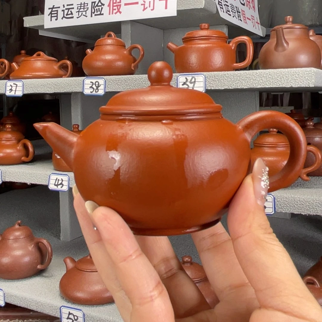 茶壶紫砂朱泥全手170毫升
