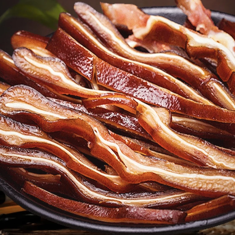 湖南邵阳柴火烟薰腊猪耳朵腊耳尖 正宗农家口味下饭下酒