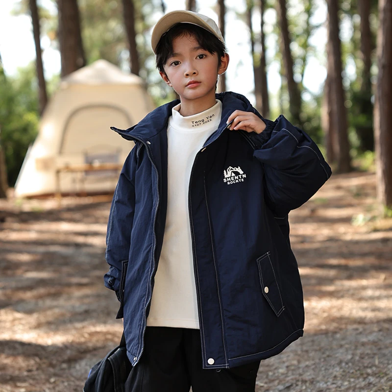 男童羽绒服外套冬季2024新款儿童男孩大童加厚派克羽绒服BD1583