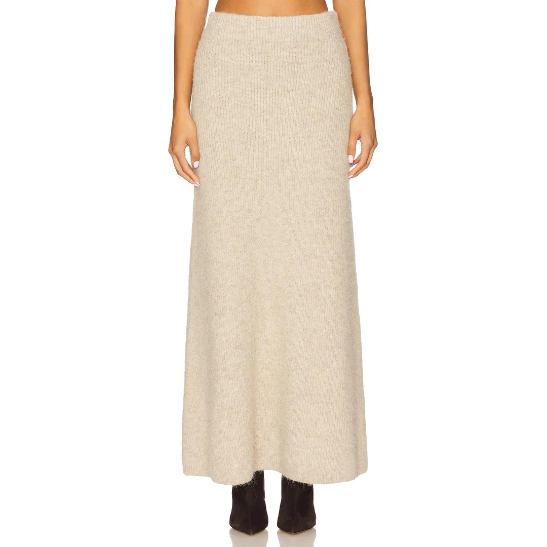 REVOLVE ADRIENA 长款半身裙 米色