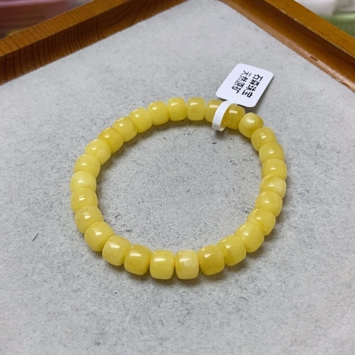 蜜蜡未镶嵌裸石手串