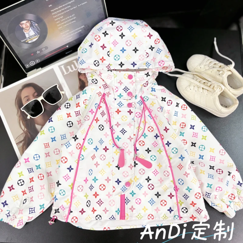 〖ANDI〗安迪订制秋季新款中大童韩系休闲满印连帽外套4737