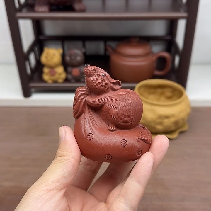 朱泥茶案老鼠茶宠