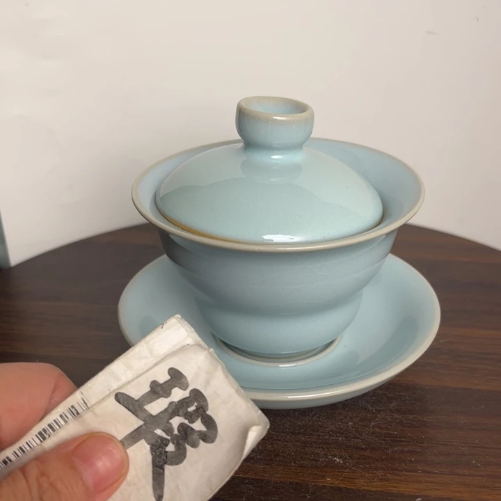 摆件瓷天青葫芦盖碗kkkkkkkkkkkk