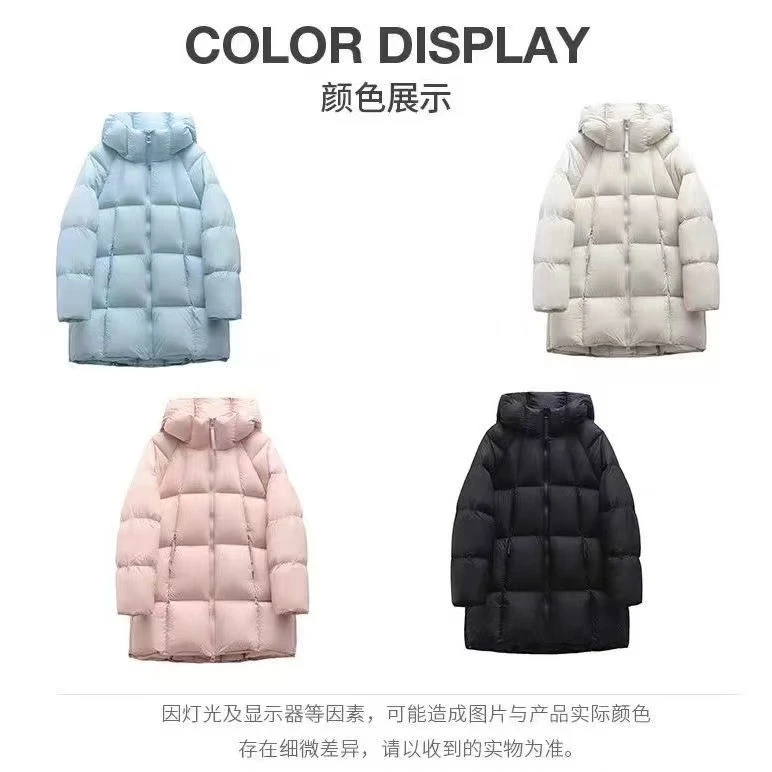 CK2025年新款女士贝贝款真泡芙白鸭绒服时尚潮流中长款羽绒服