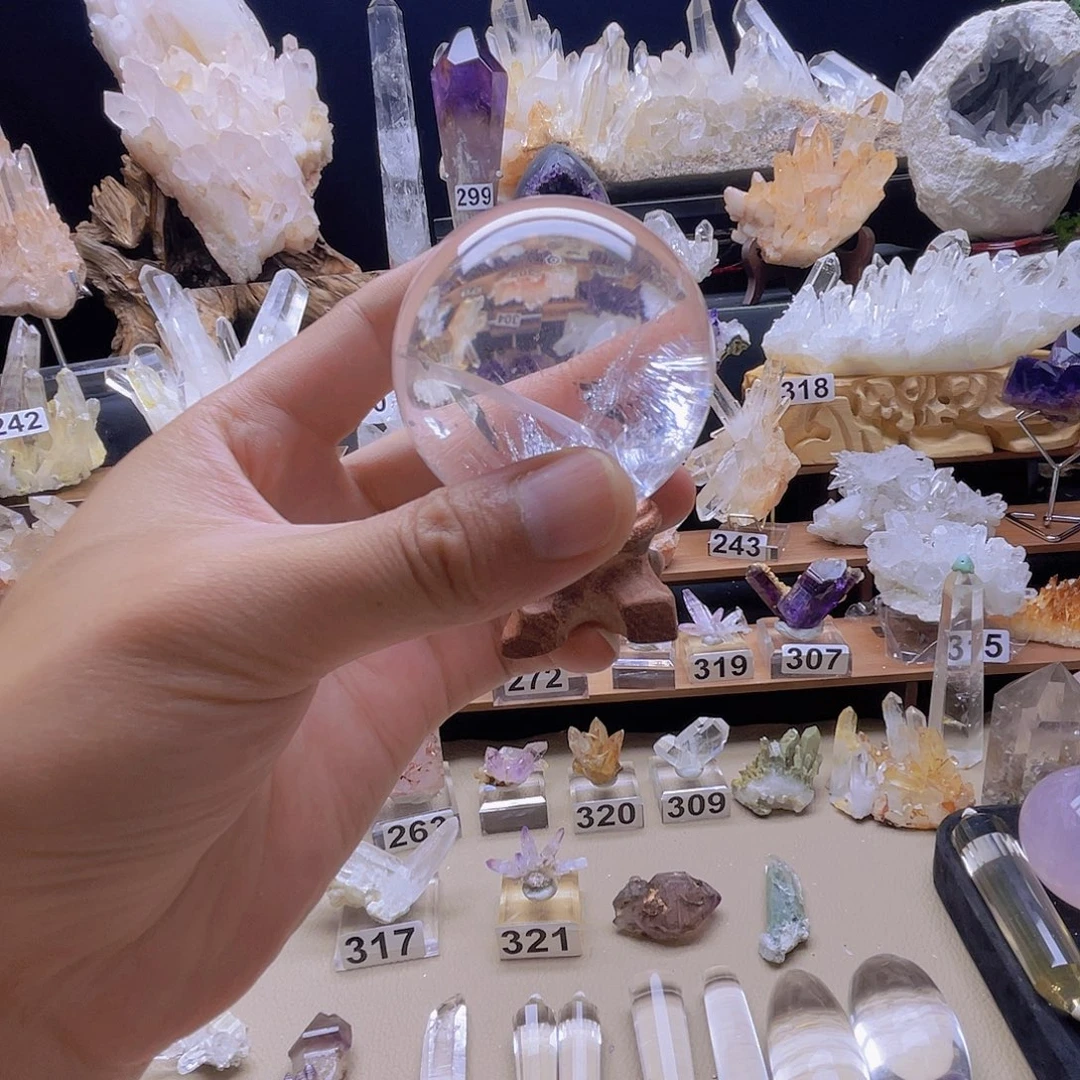 方***石材水晶球