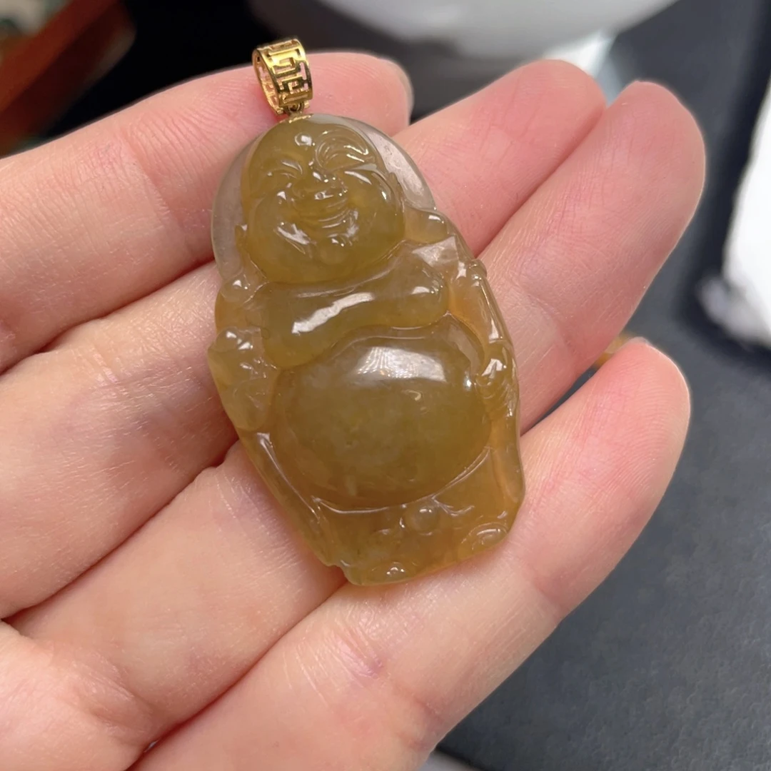 翡翠颈饰18K金镶嵌翡翠