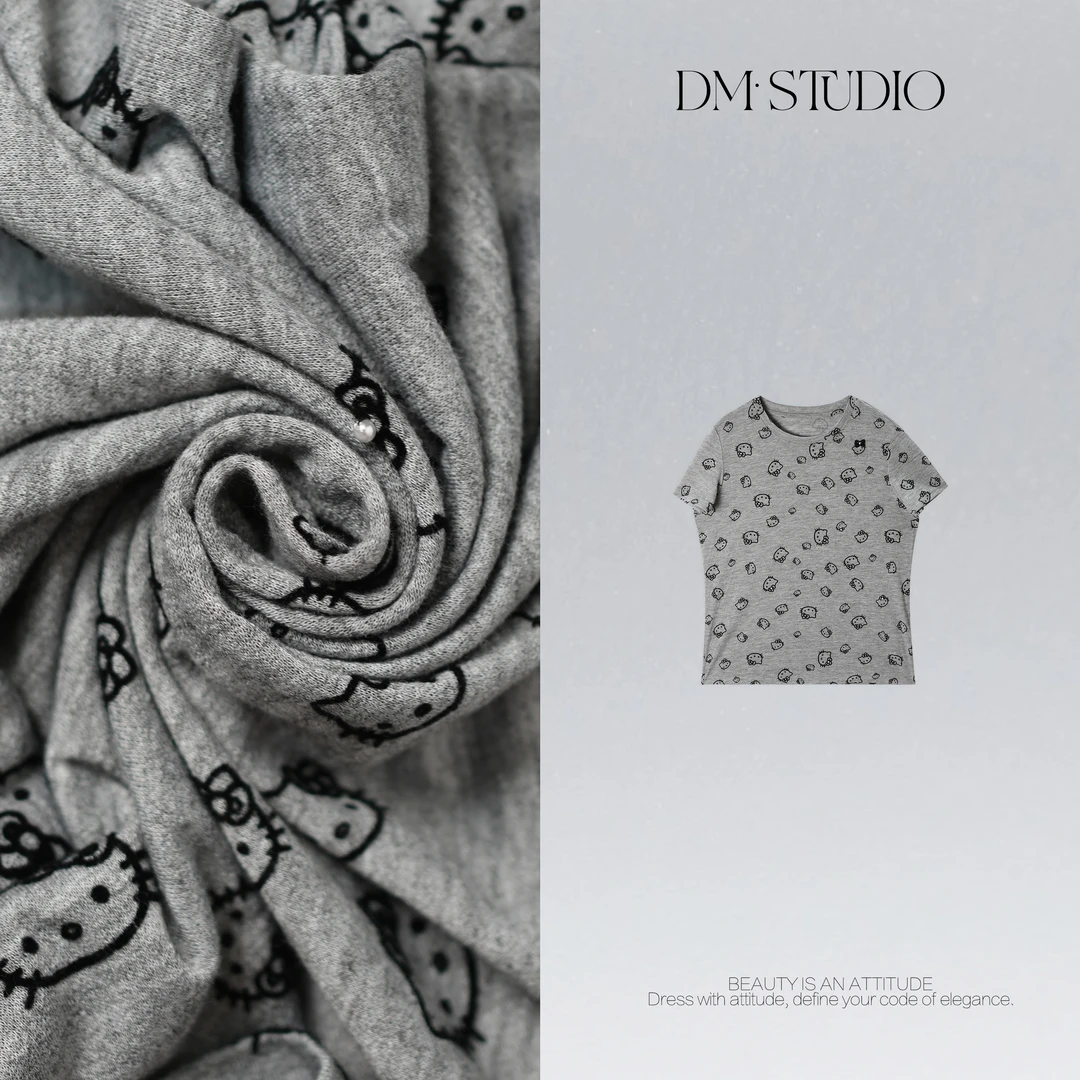 DEDM•STUDIO/个性创意减龄卡通可爱圆领短袖上衣T恤2506TX/81791