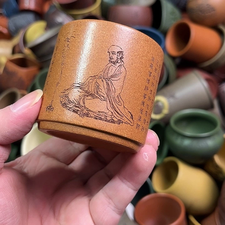 紫砂茶杯全手工紫砂主人杯