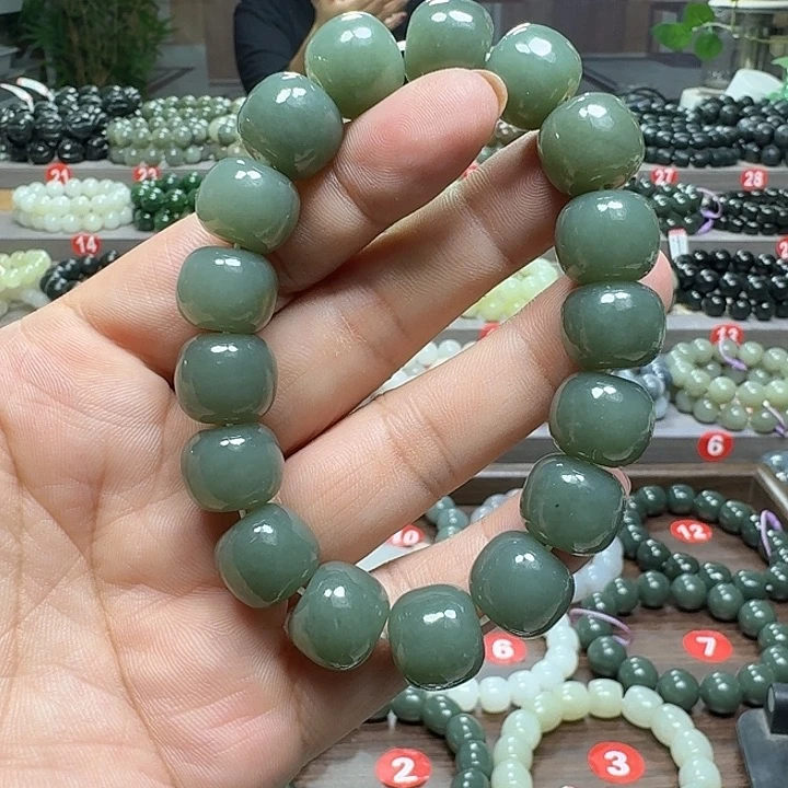 未镶嵌手链和田玉新疆且末蓝老型卡14