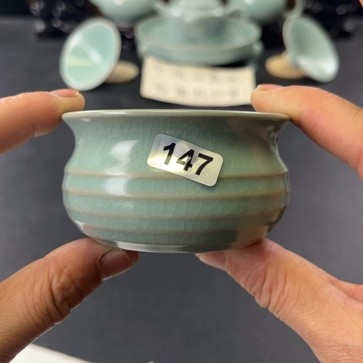 杯仿古釉汝官窑弦纹杯147号