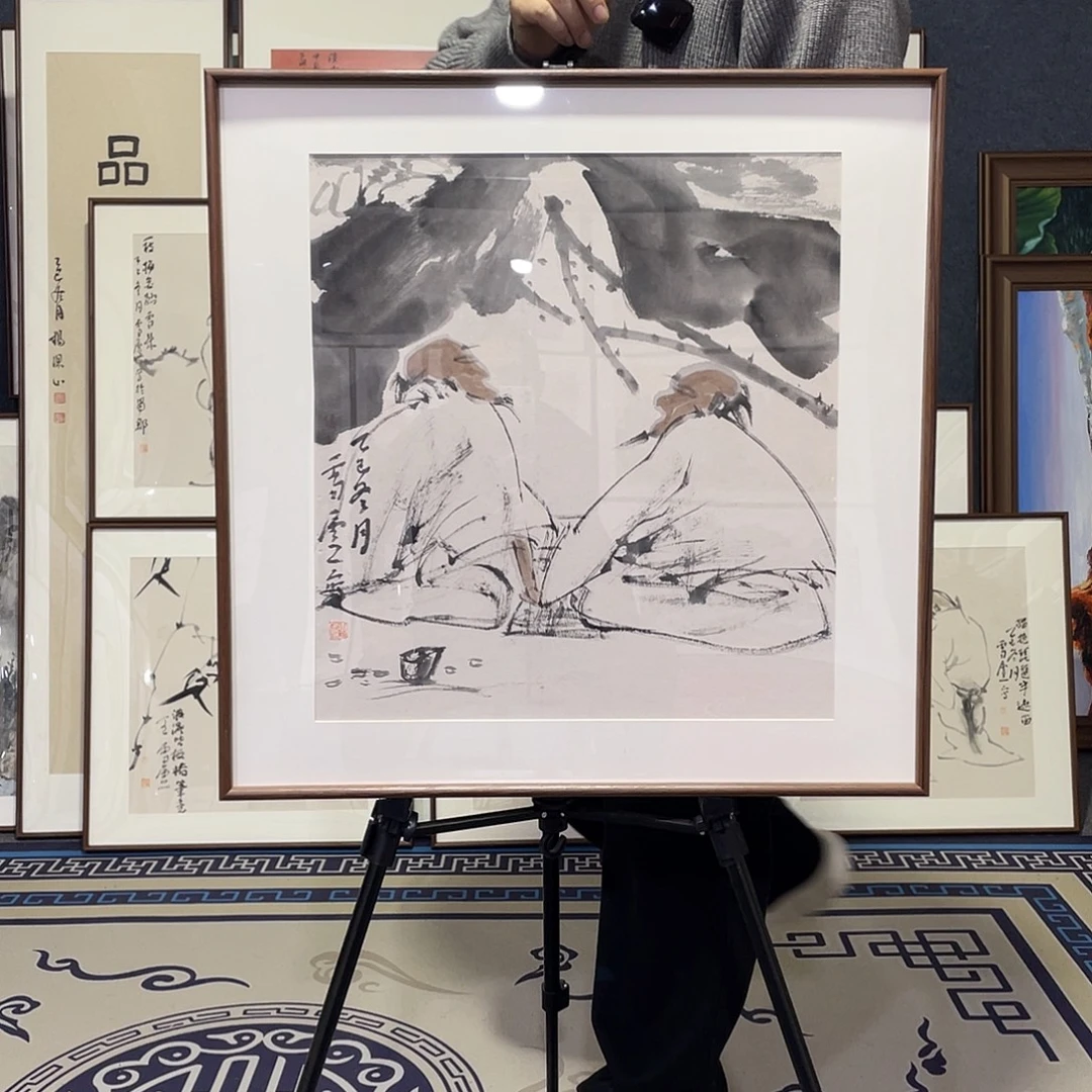 国画手绘画作品带框60/60