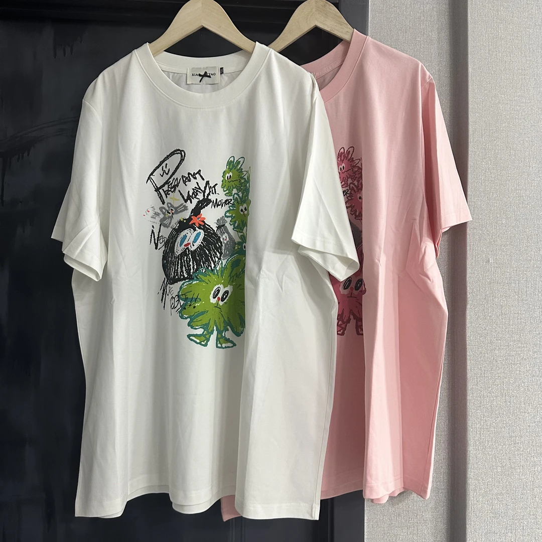 Phm夏季新款芝麻街印花短袖T恤XFY  25616