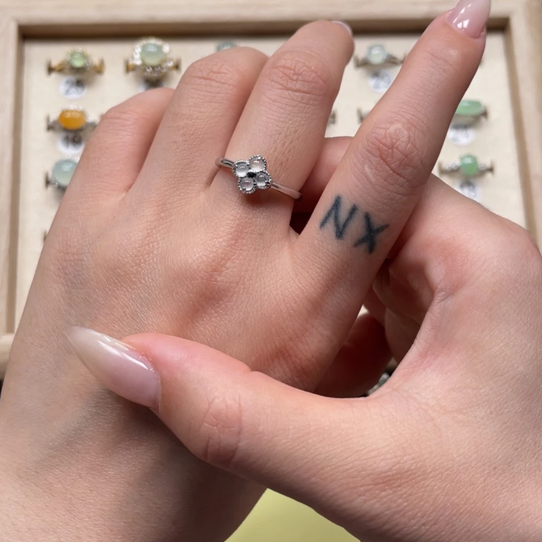 翡翠戒指银S925镶嵌1117138